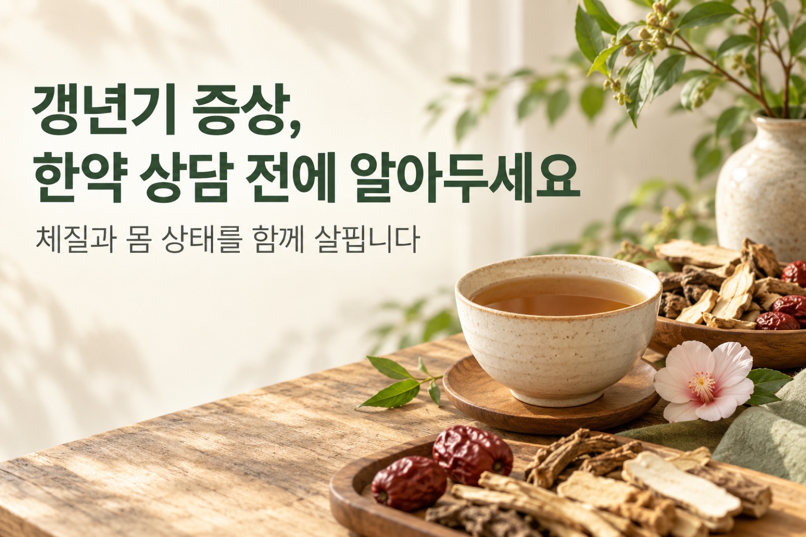 갱년기 증상, 한약 상담 전에 알아두세요