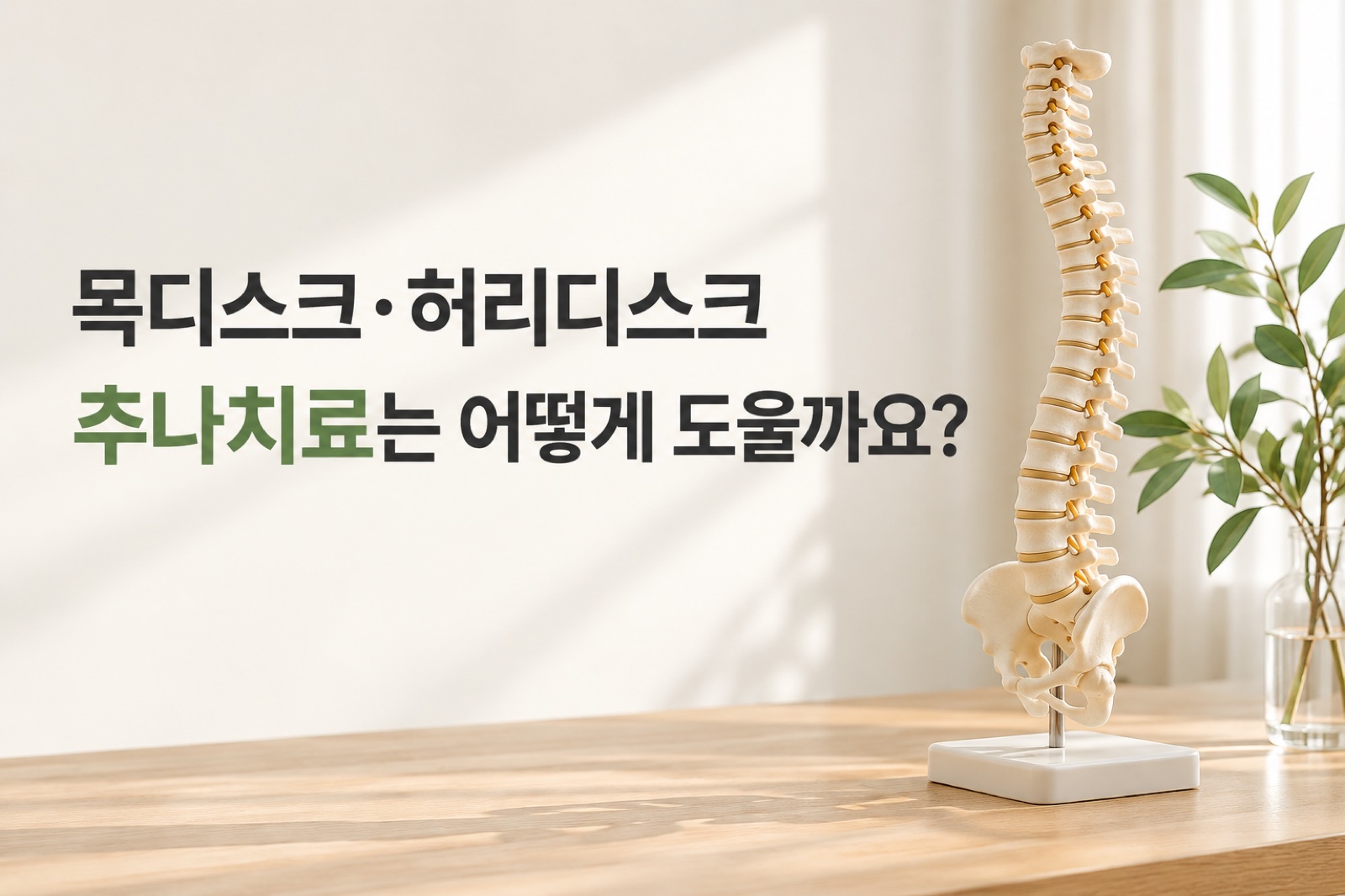 목디스크·허리디스크, 추나치료는 어떻게 도움이 될까요