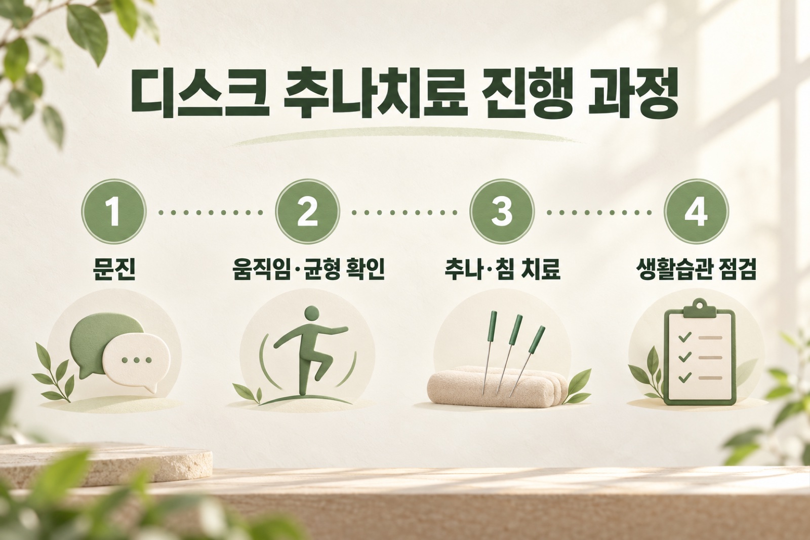 디스크 추나치료 진행 과정