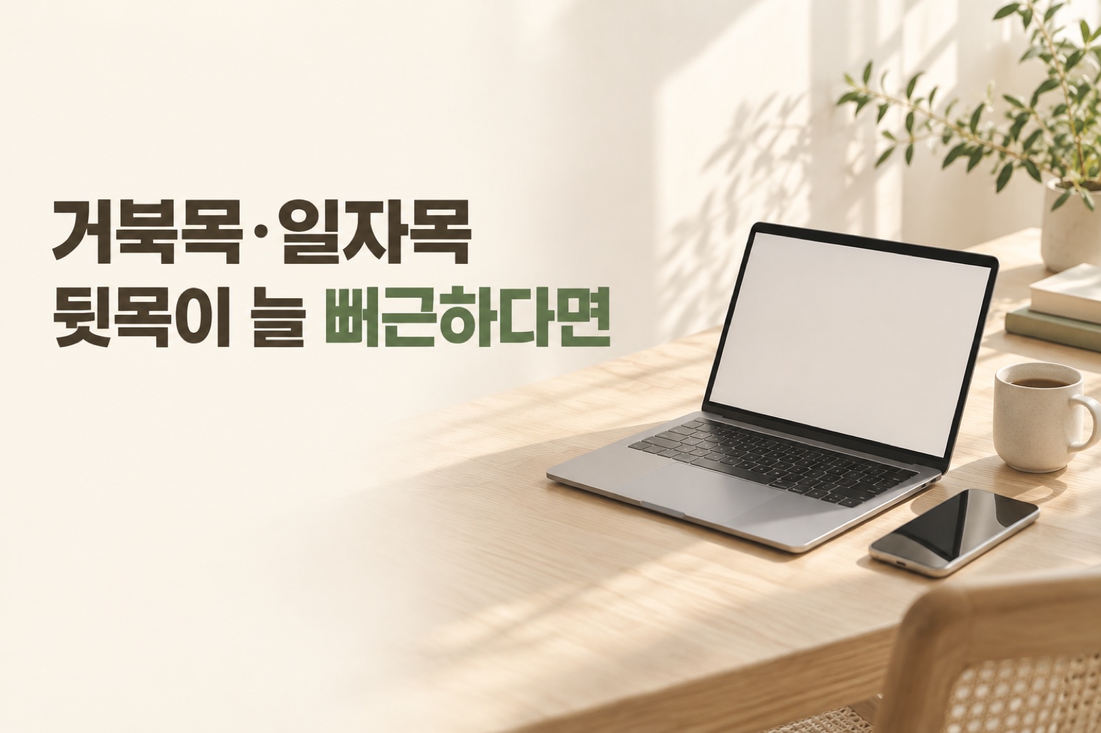 거북목·일자목, 뒷목이 늘 뻐근하다면