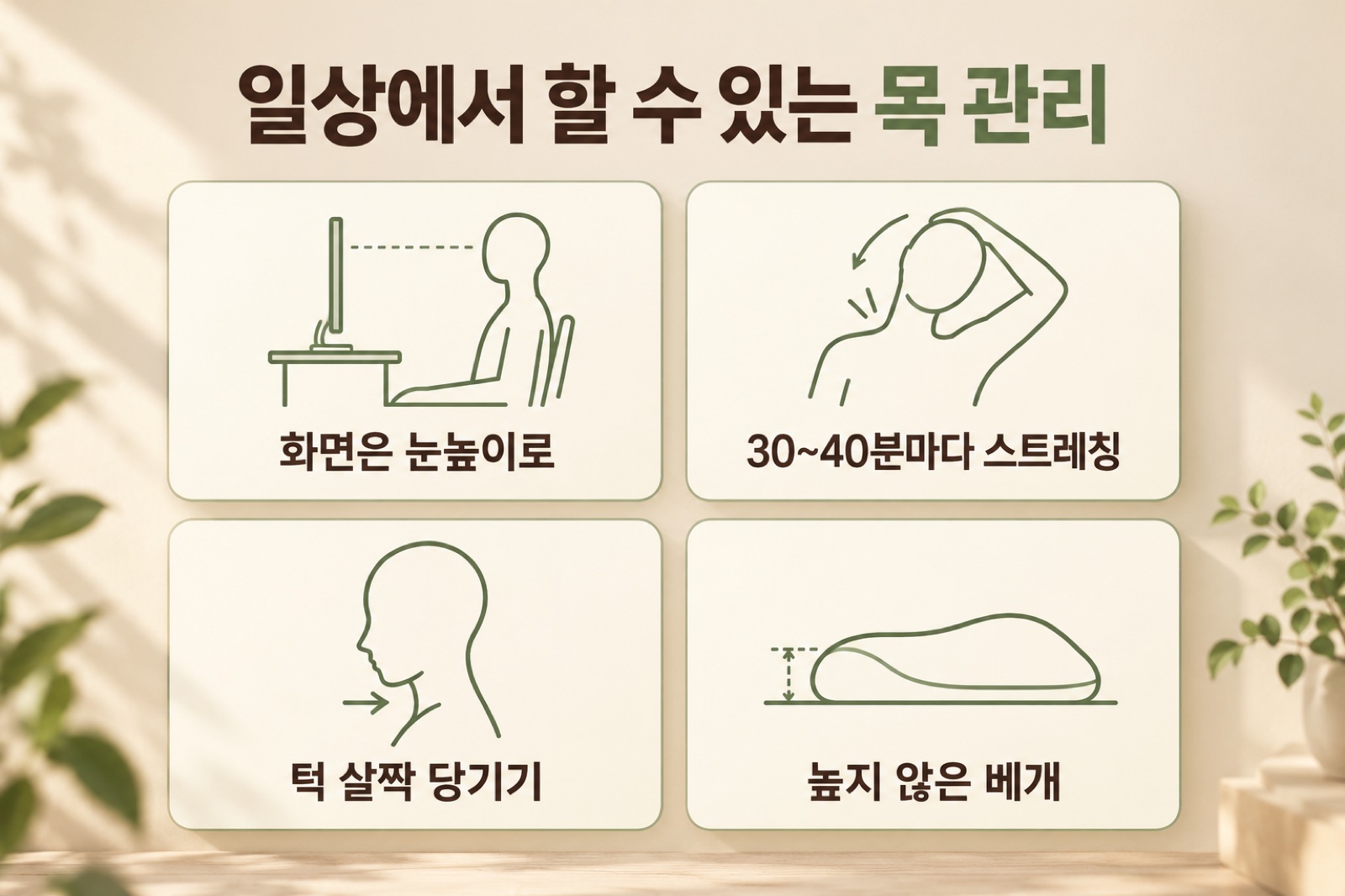 일상에서 할 수 있는 목 관리