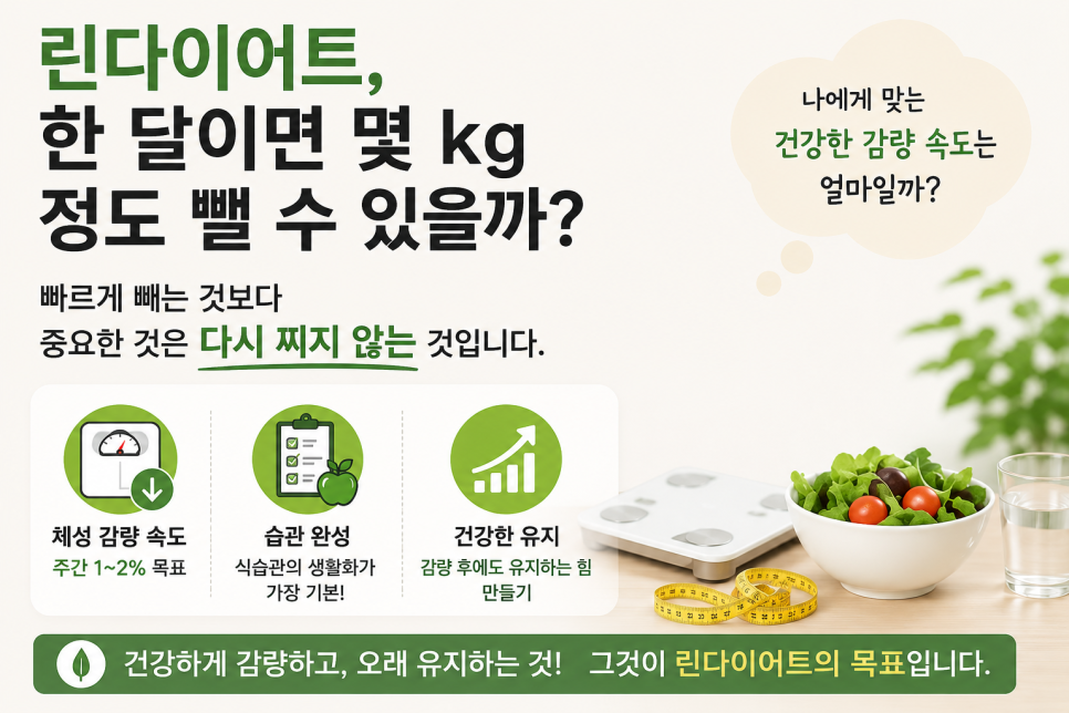린다이어트, 한 달이면 몇 kg 정도 뺄 수 있을까?