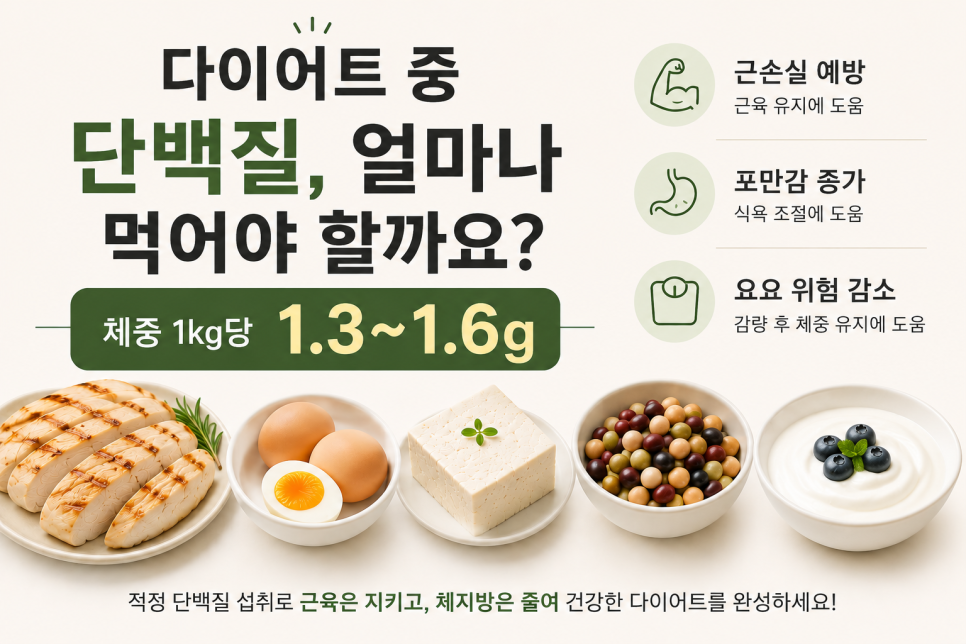 다이어트 중 단백질, 얼마나 먹어야 할까요?